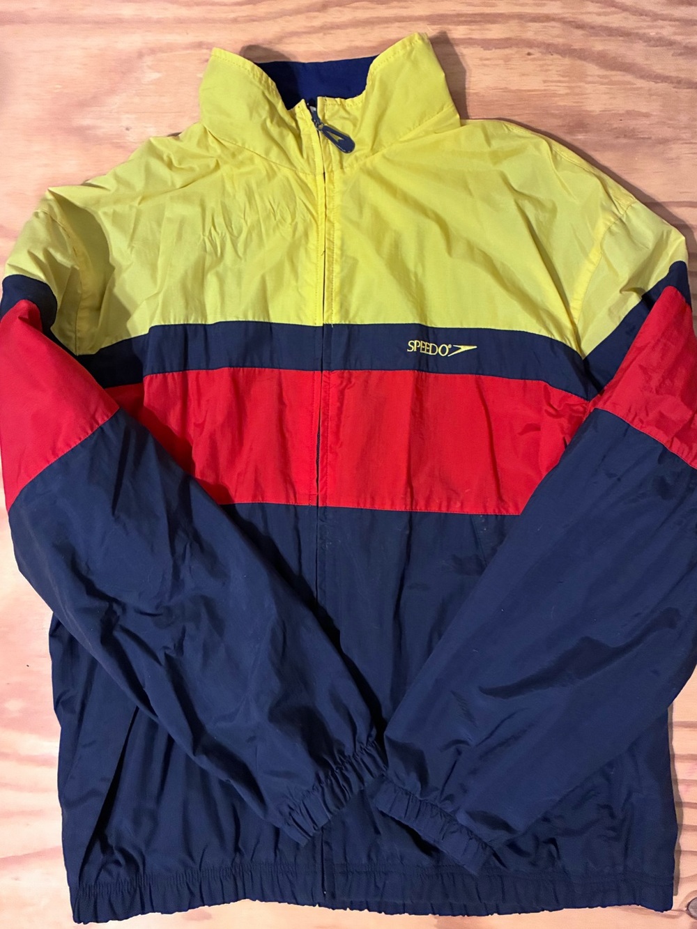 Speedo Yellow and Navy Swim Jacket